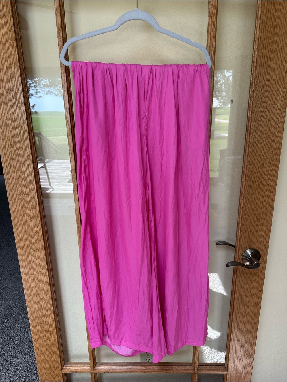 Kori Wide Leg Pants in Hot Pink
